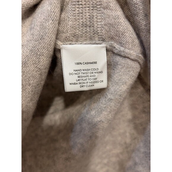 White + Warren Long Sleeve 100% Cashmere Mock Neck Sweater Dress Small Warm Gray - Picture 6 of 7